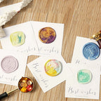 100 Pcs Vintage Wax Seal for Stamps Retro Wax Print Beads Sealing Macaron Gold Wedding Birthday Wax Lacquer for Seals Lacre