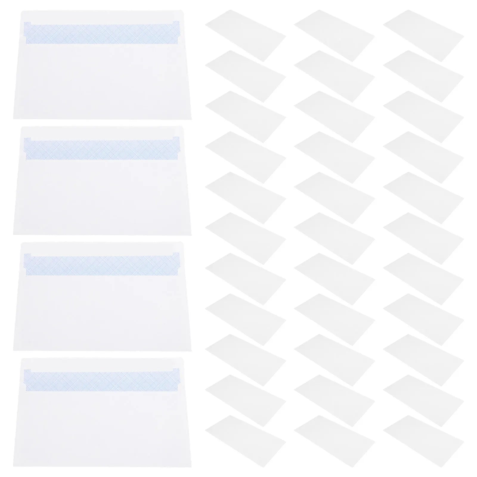 100 Pcs Envelopes and Mailing Supplies Self Seal Letter Security Office Business Size White