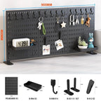 Desktop Pegboard Storage Kit: Stand-Up Clip - On Panels, Perfect for Home Office and Study Storage.