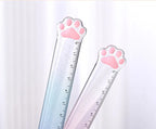 15M Cat Claw Cute Straight Ruler Gradient Measuring Tool Korean Style School Stationery Supply Kawaii Accessories