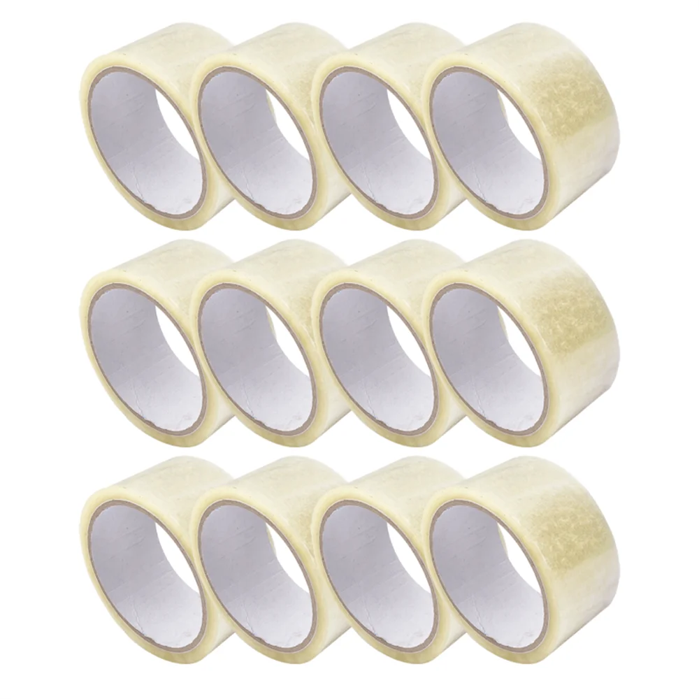 12 Rolls/Set Tape Packaging Tools Office Packing Supplies Waterproof Sealing PP Material Durable Can Be Written As Marking Tapes