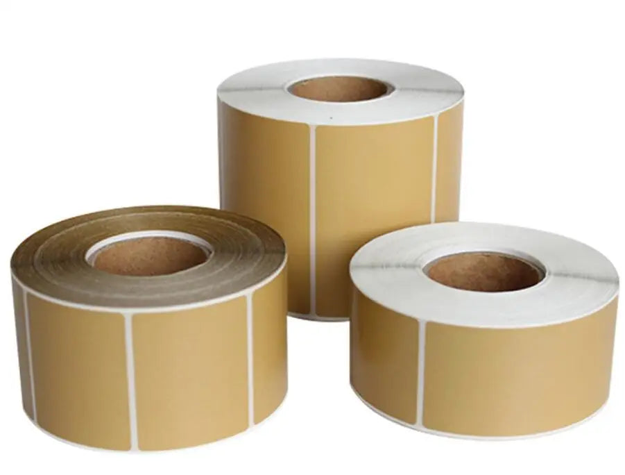 Direct Thermal Label Roll Width20mm-60mm Kraft Adhesive Thermal Barcode Sticker Shipping label for Zebra Godex Gprinter Xprinter