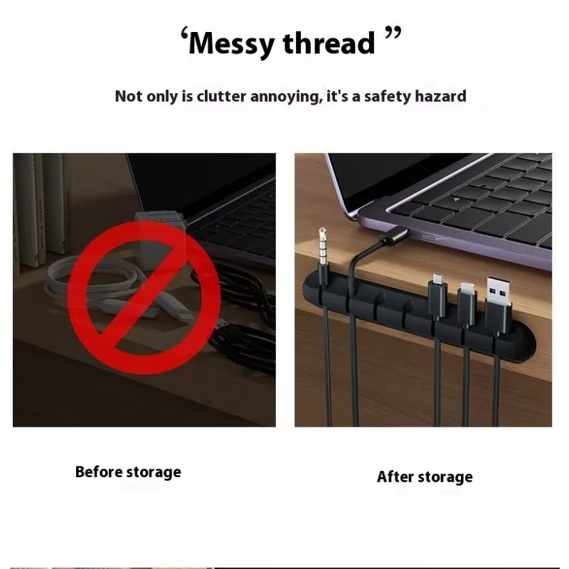 Desktop Cable Organizer, Mobile Phone Charging Cable, Data Cable Organizer, Network Wiring Fixture, Storage Bundle Buckle