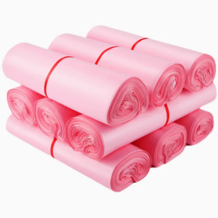 100PCS Lovely Baby Pink Poly Mailer Adhesive Envelope Shipping Bags DIY Bra Skirt Shoe Box Toys Present Gift Packaging Pouches