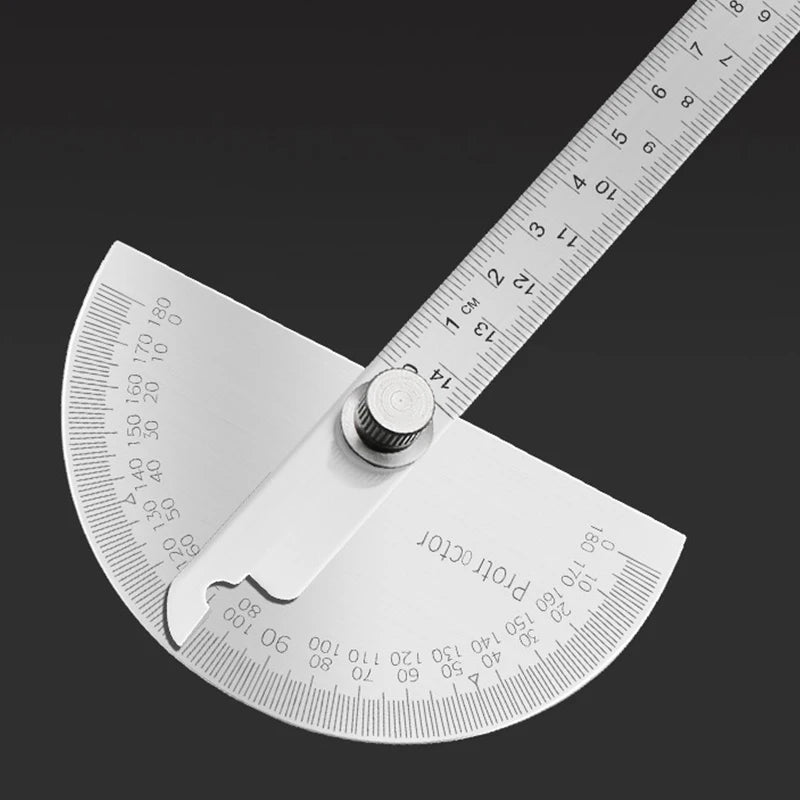 Stainless Steel 180 Degree Protractor Angle Ruler Metal Angle Meter Gauge Finder Goniometer For Precision Measurement
