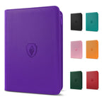9 Pocket Zipper Card Binder, 360 Trading Card Holder Book, Premium PU Cover Zip Binder for Cards, Durable Side Loading Card