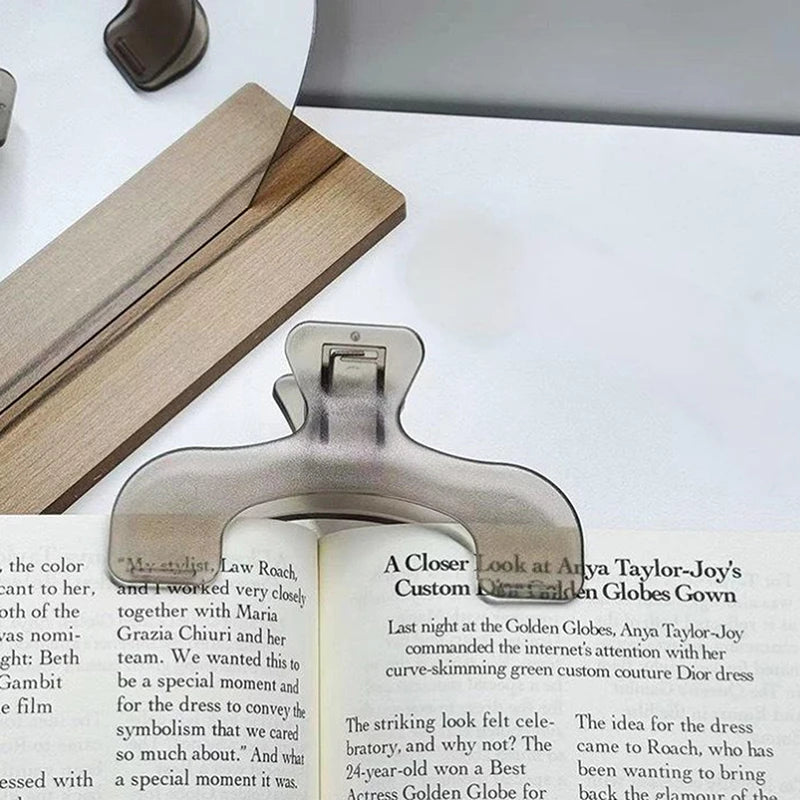 1Pcs Simple Fixed Book Clips Frosted Transparent Page Holder For Reading Tool Memo Clip Desk Accessories Practical Note Holder