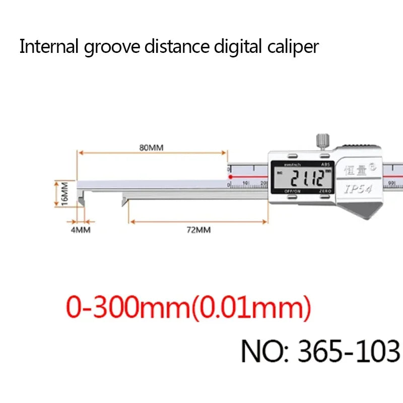 Electronic Inner Groove Width Digital Caliper 4-150 200mm High-Precision 0.01 Hole Inner Groove Measurement Tool