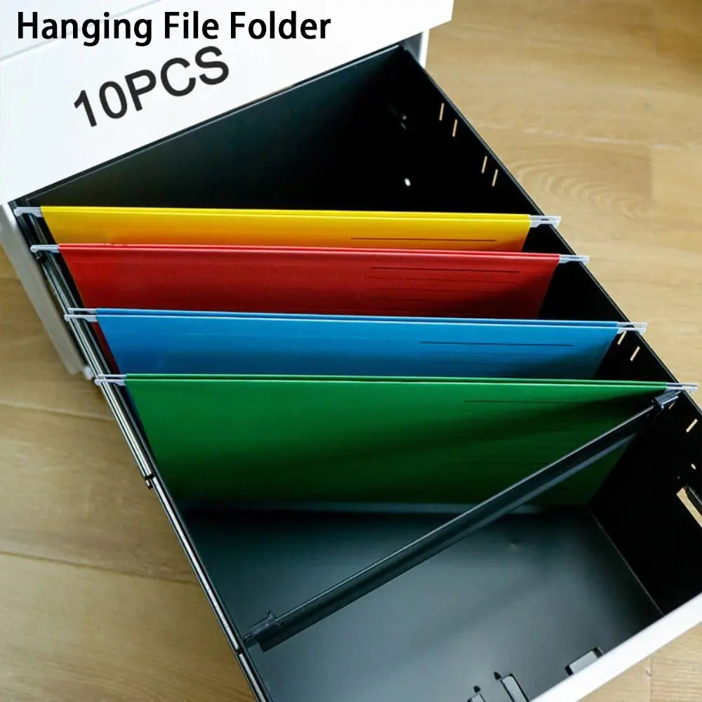 10PCS A4 Hanging File Folder Letter Size Portable Hanging Document Clip Large Capacity Paper Hanging File Organizer Home