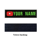YouTube Logo 10X2.5cm Embroidery Custom Name Text Patch Stripes Badge Iron On Or  Patches