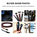 5M Multicolor PET Insulated Braid Sleeving 2mm - 40mm Expandable Wire Cable Sheath Flame-retardant Nylon Braided Mesh Tube DIY