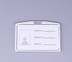 Fashion Card Cover Women Lanyard Aluminum Alloy Work ID Card Holder Business Work Card ID Badge Holder Metal Bags Case
