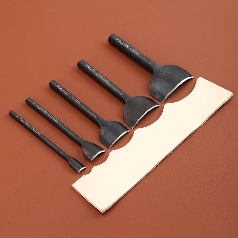 WUTA Basic Series 5-9 Pcs Leather Corner Cutter Set 1/4 Round Punches Leather Edge Cutting Die Strap Belt Wallet DIY Craft Tools