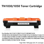 TN1000 1030 1050 Toner Cartridge For Brother TN1000 TN1030 TN1050 TN1060 TN1070 TN1075 TN1095 HL1110 TN 1000 1030 1075 Printer