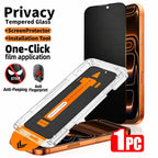 1pc Privacy Tempered Glass Screen Protector with Dust-Free Alignment Installation Kit, Full Coverage Anti-Fingerprint Shock-Resistant Phone Screen Film, Compatible with iPhone 17/16/15/14/13/12 Series, Pro Max/Pro/Plus/Air Mo