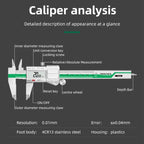 ET54 LCD Stainless Steel Caliper 150mm Fractional/mm/inch 0.01mm Precision Measuring Caliper IP54 Waterproof Electronic Caliper