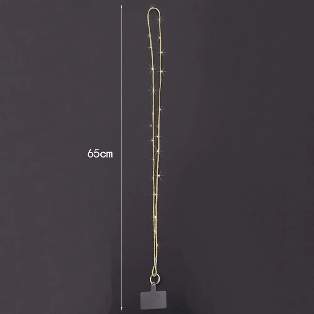 Luxury Rhinestone Mobile Phone Lanyard Diamond Mobile Phone Case Anti-Loss Hanging Ornaments Pendant Keychain Glitter Cord Strap