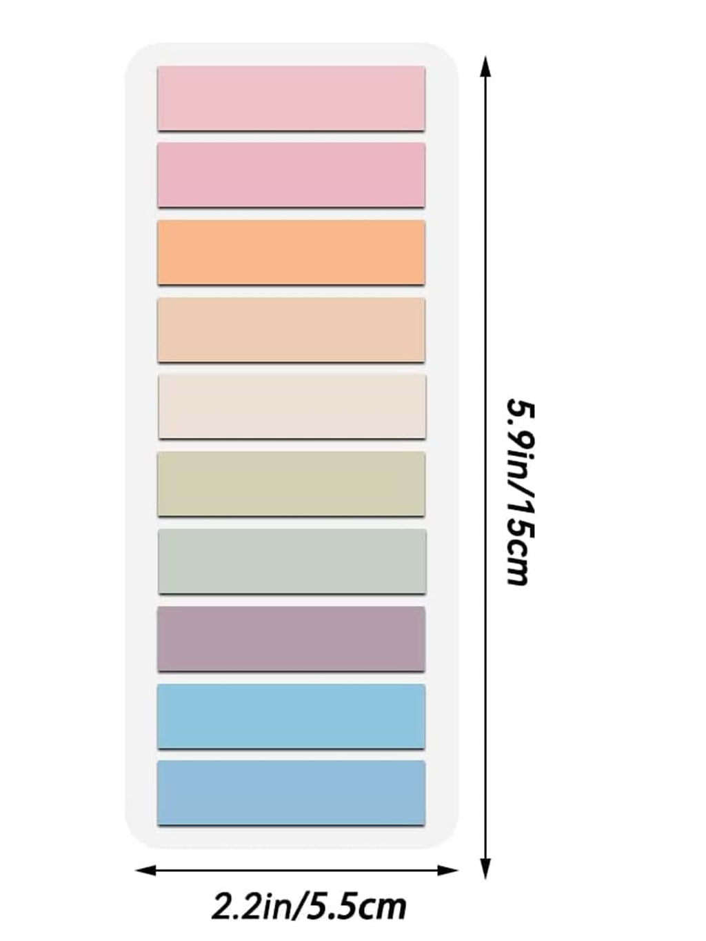 6pcs Mixed Color Sticky Index Tab, Simple Multi-purpose Index Tab For Page Marking Classify File