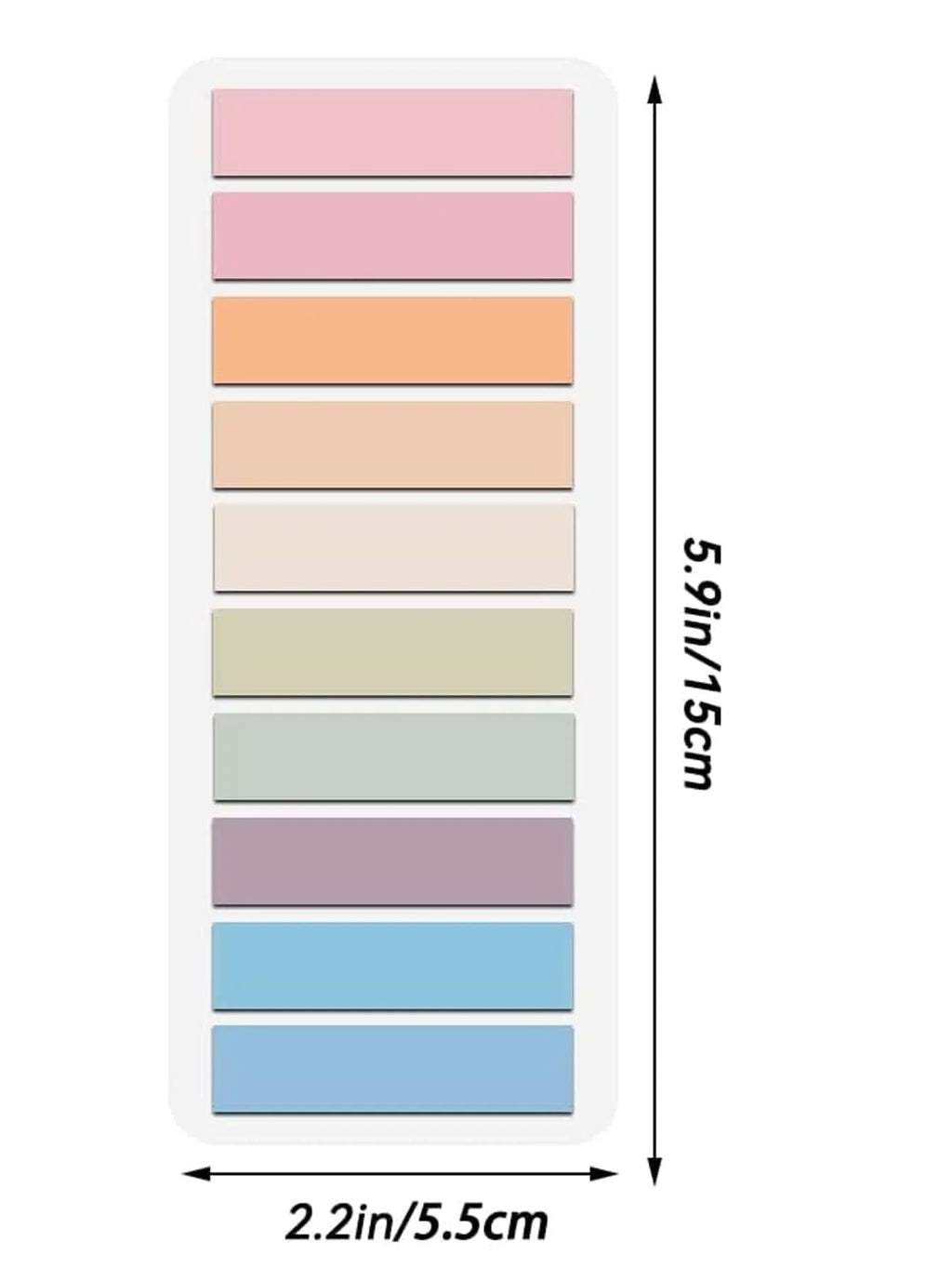 6pcs Mixed Color Sticky Index Tab, Simple Multi-purpose Index Tab For Page Marking Classify File