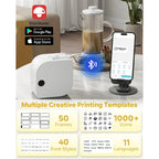 P12 Mini Label Maker Machine with Tape Bluetooth Label Printer Handheld Sticker Multiple Templates Font Inkless Sticker Maker