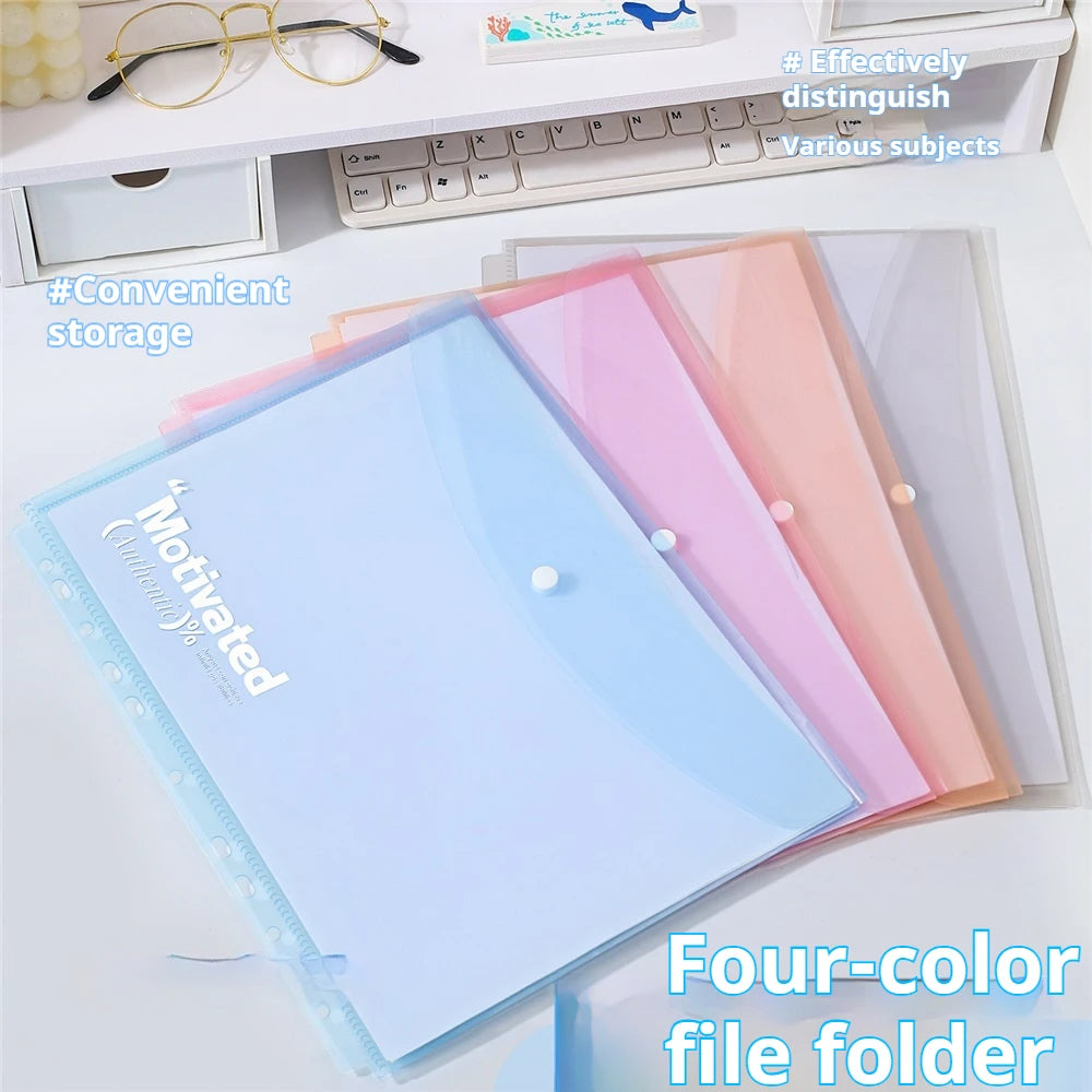 Large Capacity 3-Ring Binder with Pockets for A4 Paper,Holds 220 Sheet Presentation Folder for School Office(12.4x10.43 Inch)