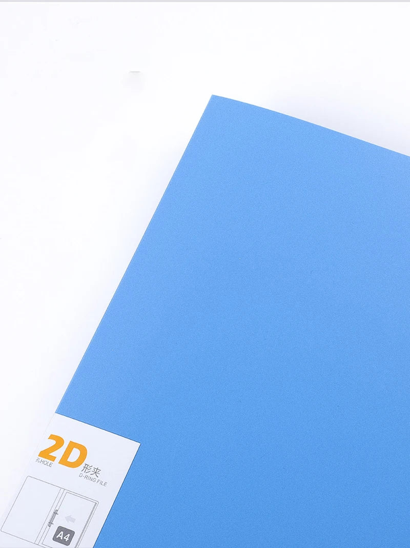 2-ring File Binder File Folder A4 Binder Folder Cover Office Document Organizer Can Hold 200 Sheets Test Paper Desk Organizer