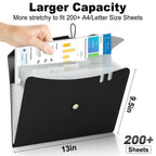 Expanding File Folders, A4 Size Accordion File Organizer, 7 Pockets Folders for Documents, for School Office Supplies
