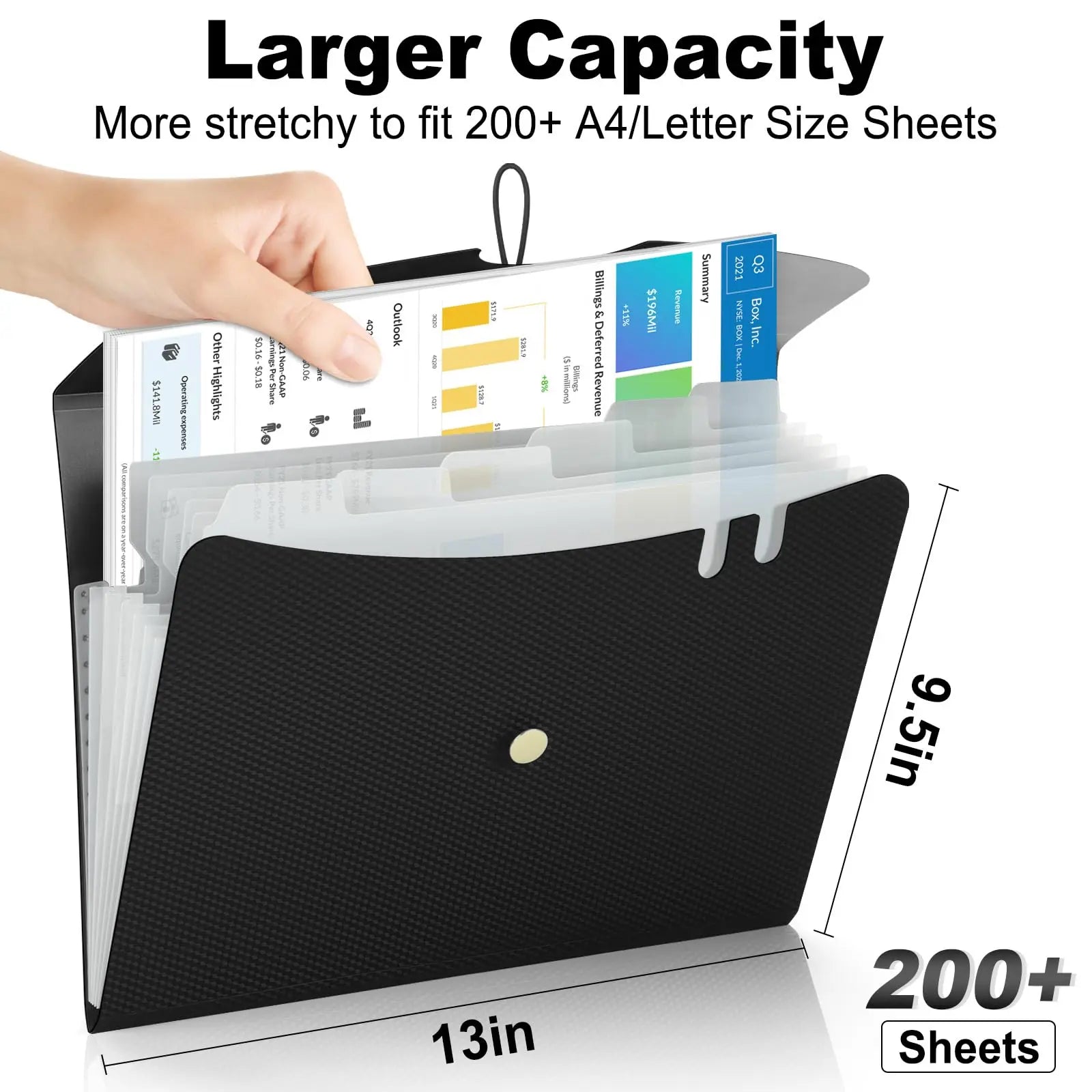 Expanding File Folders, A4 Size Accordion File Organizer, 7 Pockets Folders for Documents, for School Office Supplies