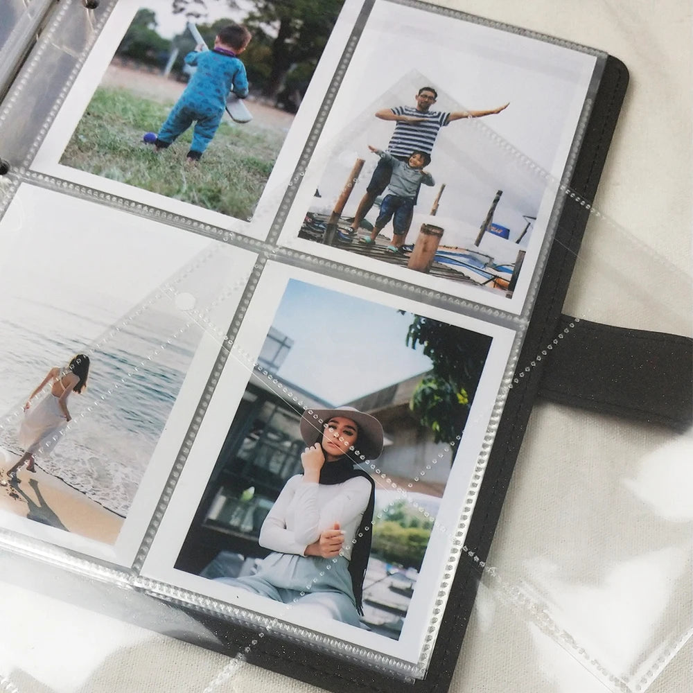 A5 Photocard Holder Photo Album Card Binder D Shape 3 Ring with Magnetic Button Collector Book 10x15 Cards Protectors Storage