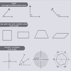 Rotary Multi-function Geometric Drawing Ruler Protractor Learning Measuring Tool Creative Stationery Gift School Office Supplies