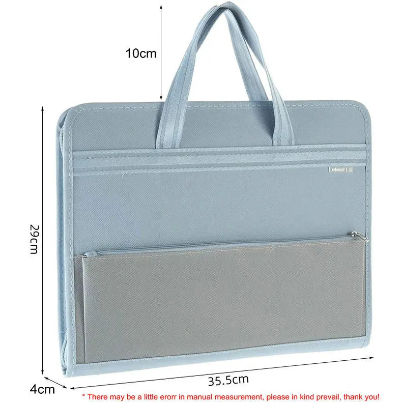 Portable Expanding File A4 Document Bag 13-layers Accordion File Organizer Paper Holder Oxford Fabric Paper Storage A4 File Bag