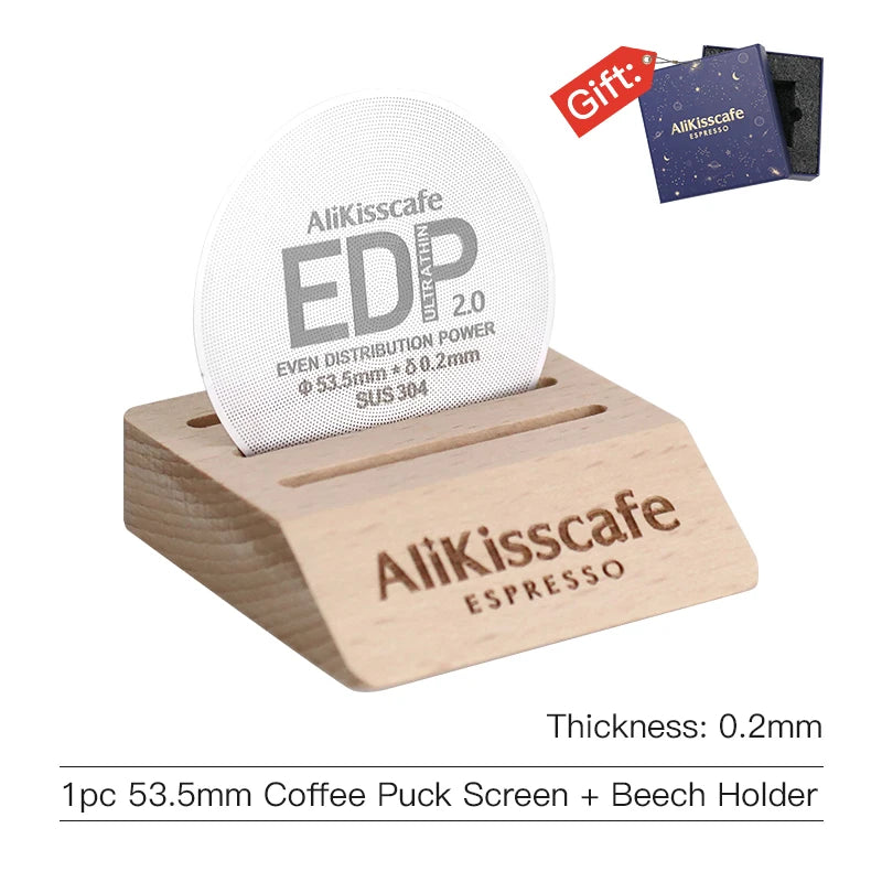 Alikisscafe Espresso Puck Screen 0.2mm Thickness 51mm 53.5mm 58.5mm Reusable Stainless Steel Heat Resistant Mesh Barista Tools