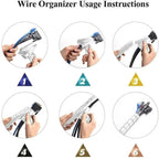 2M Cable Tube Clip Flexible Spiral Wire Protector Computer Cord Protective Tube Clip Cable Organizer Desk Tidy Management Tools