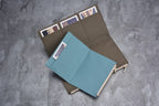 Canvas Zipper Card Holder for Travel Notebook, Canvas Storage Bag File Folder Refill Insert for Standard Journals Stationery