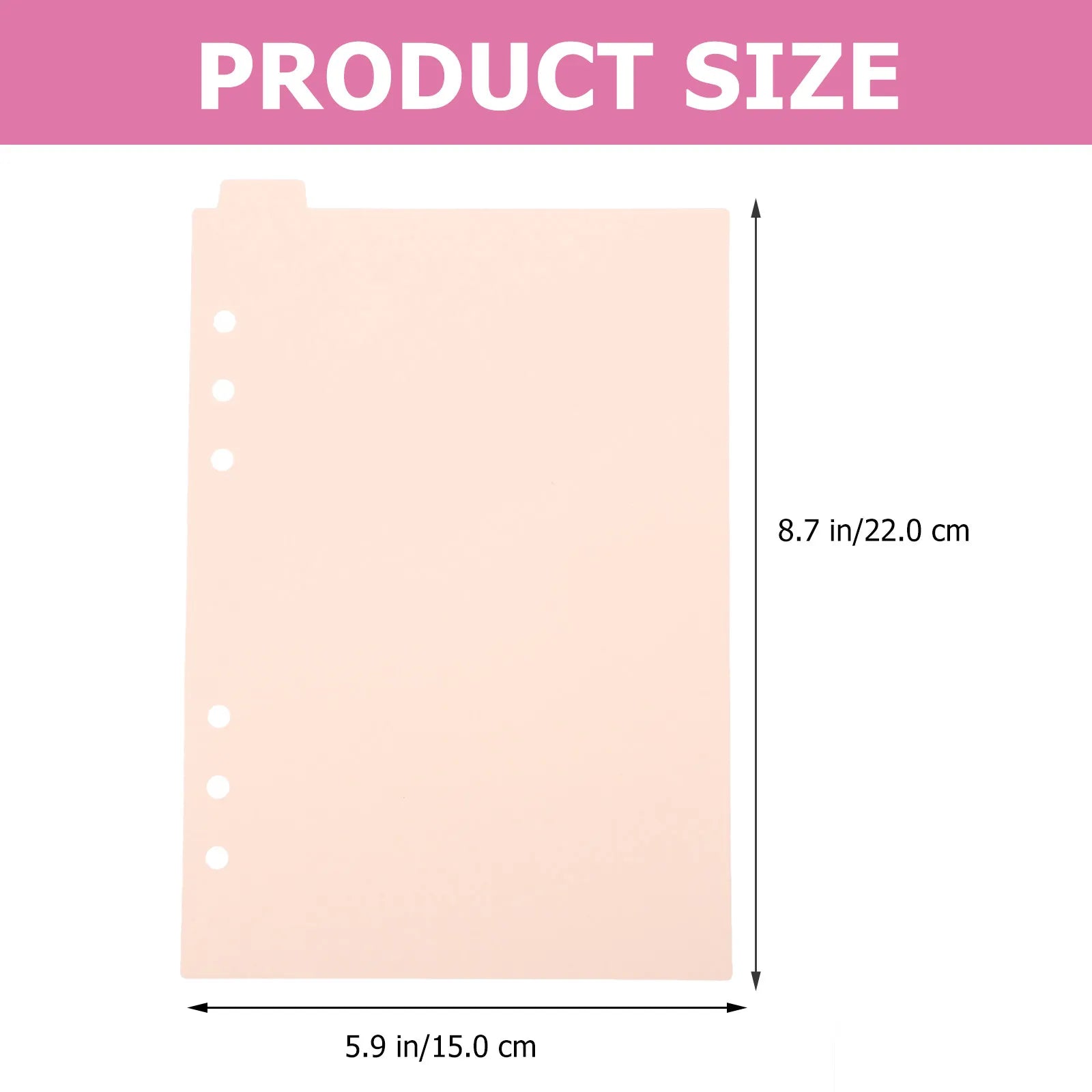 5Pcs Premium Plastic Binder Dividers with Tabs for 6 Ring A5 Planner Journal Notebook Organizer Divider Tabs Page Dividers