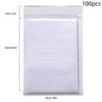 100Pcs White Bubble Envelopes With Bubble Buffering And AntiCollision SelfAdhesive Sealing Strips For Express Packaging