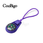 10Pcs Colorful Survival Keychain Zipper Pull Mini Compass for Outdoor Backpack Camping Hiking Pocket Navigator Adventure Tool