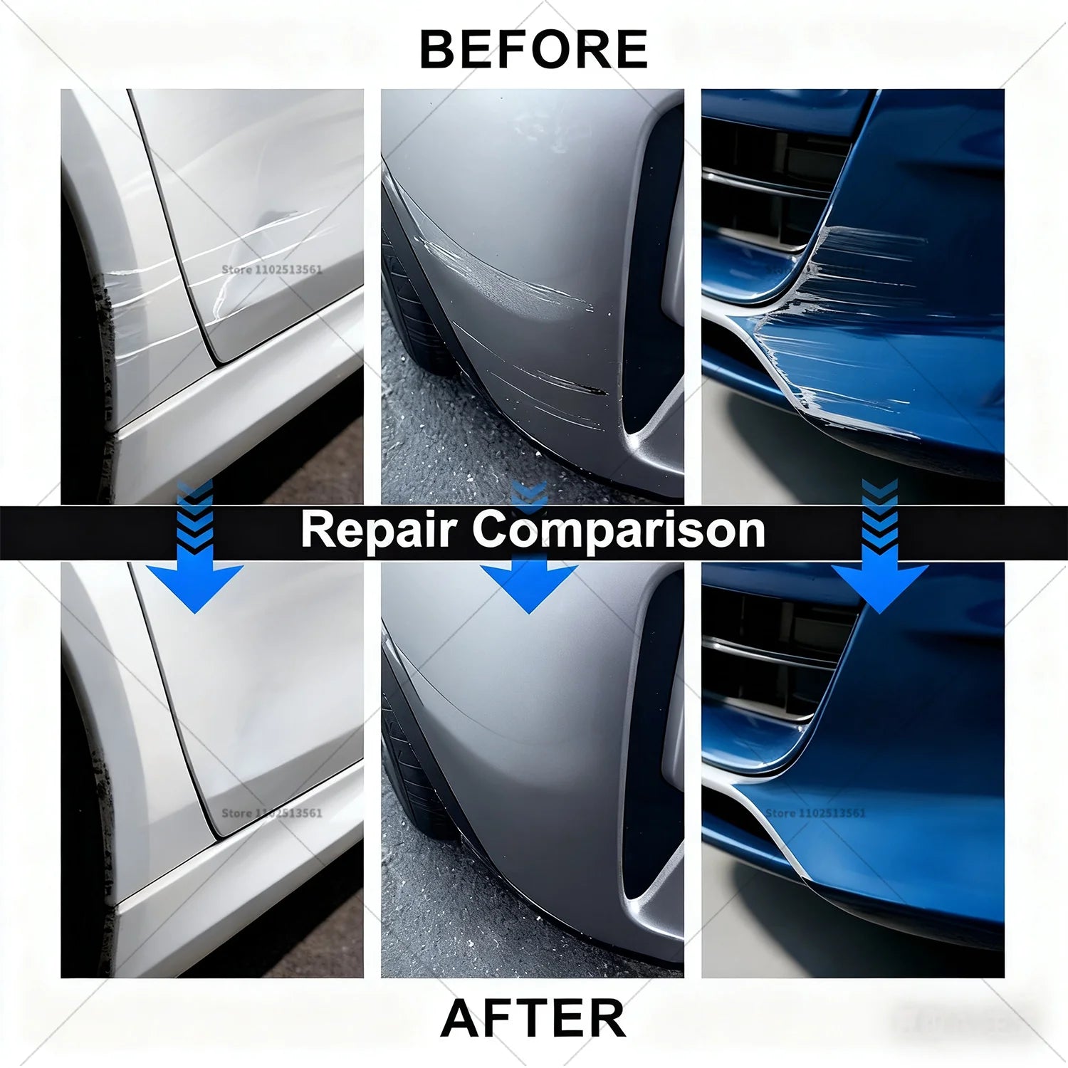 For Tesla Model 3 Y X S Scratch Removal and Wheel Hub Touch Up Pen Paint Clear Coat To Enhance Gloss Pearl White Deepsea Blue