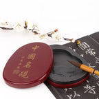 5-Inch Inkstone 6-inch 7-inch 8-inch Threaded Inkstone She Inkstone Rough Stone Brush Calligraphy Training Class Student Study