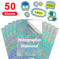 50 Sheets A4 Transparent Printable Vinyl Sticker Paper Glossy White Self-Adheisve Copy Paper for Inkjet Printer DIY Crafts Tapes