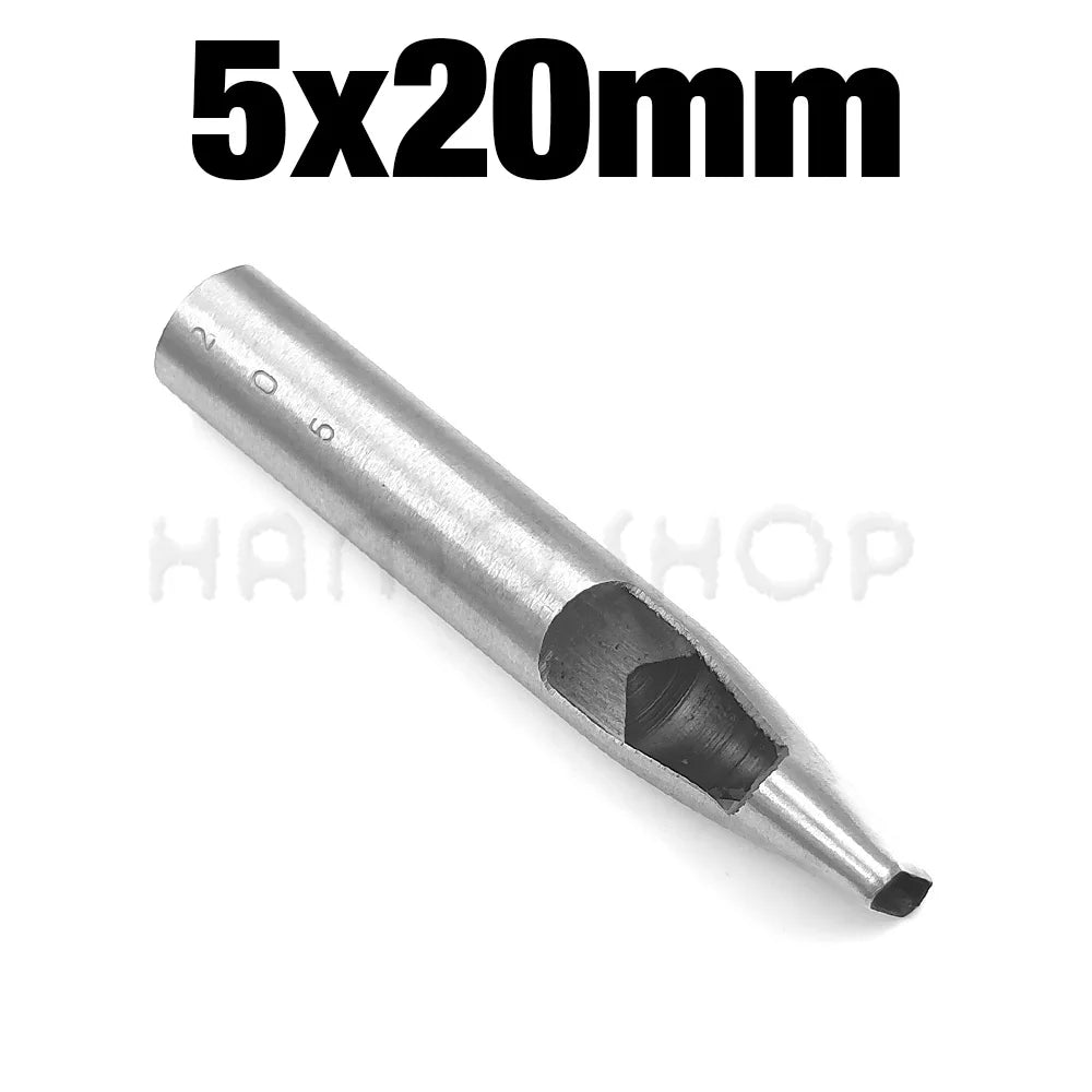 1pc 4mm/5mm Width Leather Oval Shape Hole Punch Steel Craft Hollow Hole Punch Leather Tools Leather Belt Hole Punch DIY Tools