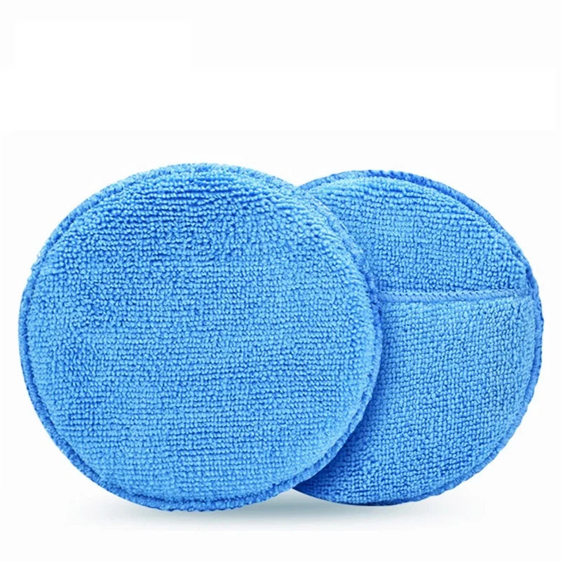 Car Detailing Applicator Pads Car Care Waxing Polish Sponges Soft Microfiber Round Pocket Foam Sponges Car Cleaning Tools 5"