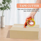 Heavy Duty Metal Tape Dispenser, Industrial Packaging Tape Gun, Handheld Tape Cutter for Shipping