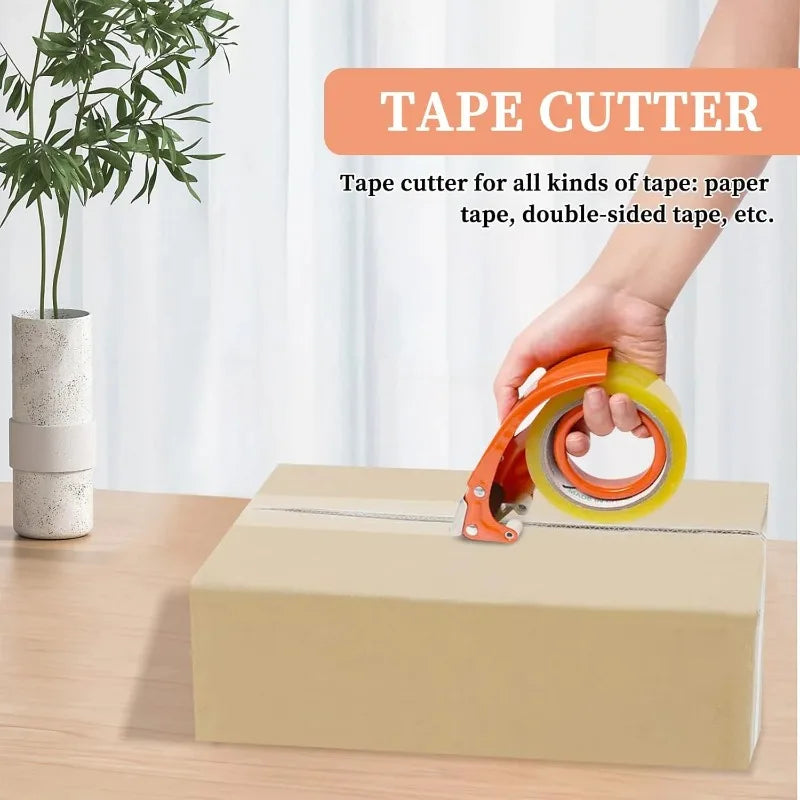 Heavy Duty Metal Tape Dispenser, Industrial Packaging Tape Gun, Handheld Tape Cutter for Shipping