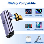 140W USB4.0 40Gbps Thunderbolt3 Magnetic Type-C OTG USB C To USB-C Fast Charge Magnet Converter Cable 8K@60Hz USB Type C Adapter