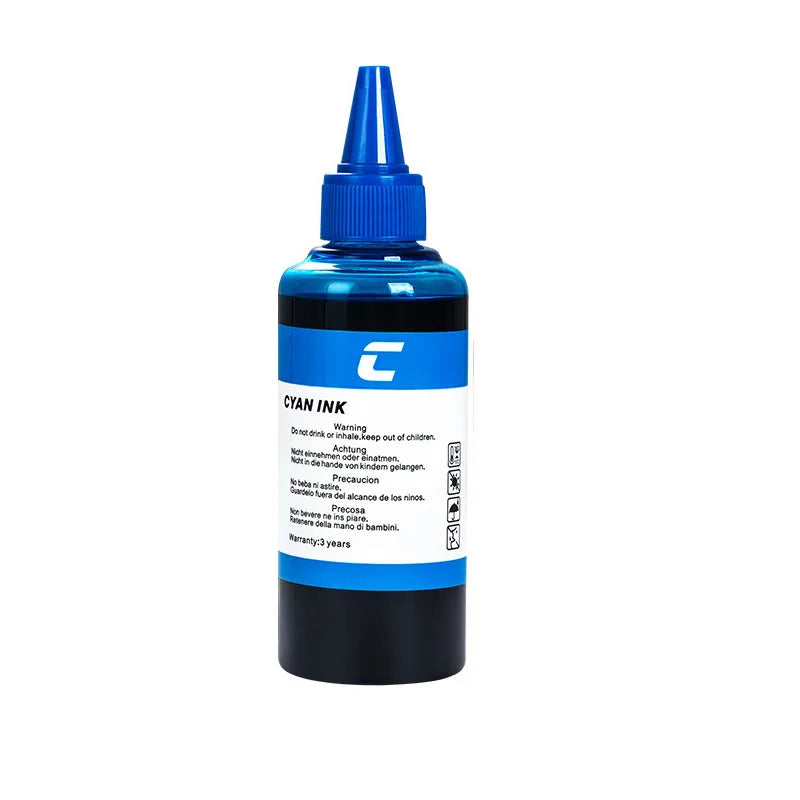 100ml Universal Dye Ink BK C M Y Kit Compatible For HP Canon Epson Brother Deskjet Inkjet Printer Tank Cartridges CISS
