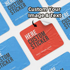 1/60/120pcs Custom Square PVC Stickers Waterproof Personalized for Party, Label, Packaging