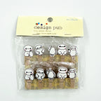 10 Pcs/Lot Creative Cartoon Animal Wooden Clip With Hemp Rope Photo Paper Clothespin Craft Clips Party Decoration Clip
