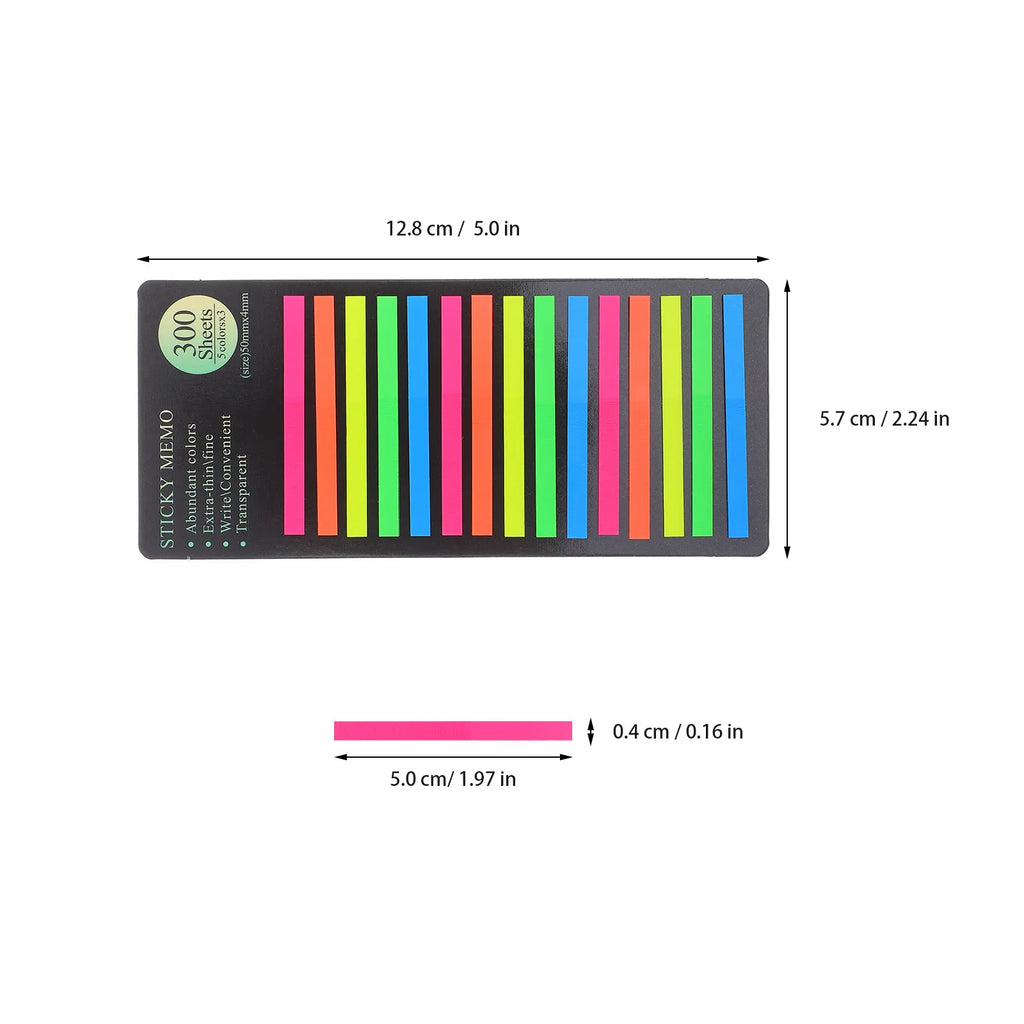 1800pcs Transparent Long Strip Index Tabs Page Markers For Notebooks Journals Book Annotation Supplies Office