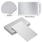 50/100 Pcs Laser Engraving Blanks Aluminum Sheet Laser Engraving Business Card Multipurpose DIY Gift Cards 86 X 54 X 0.2 mm